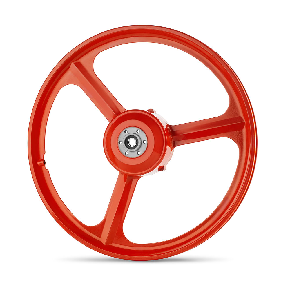 גלגלים לאופניים חשמליים של גרין בייק בצבע אדום